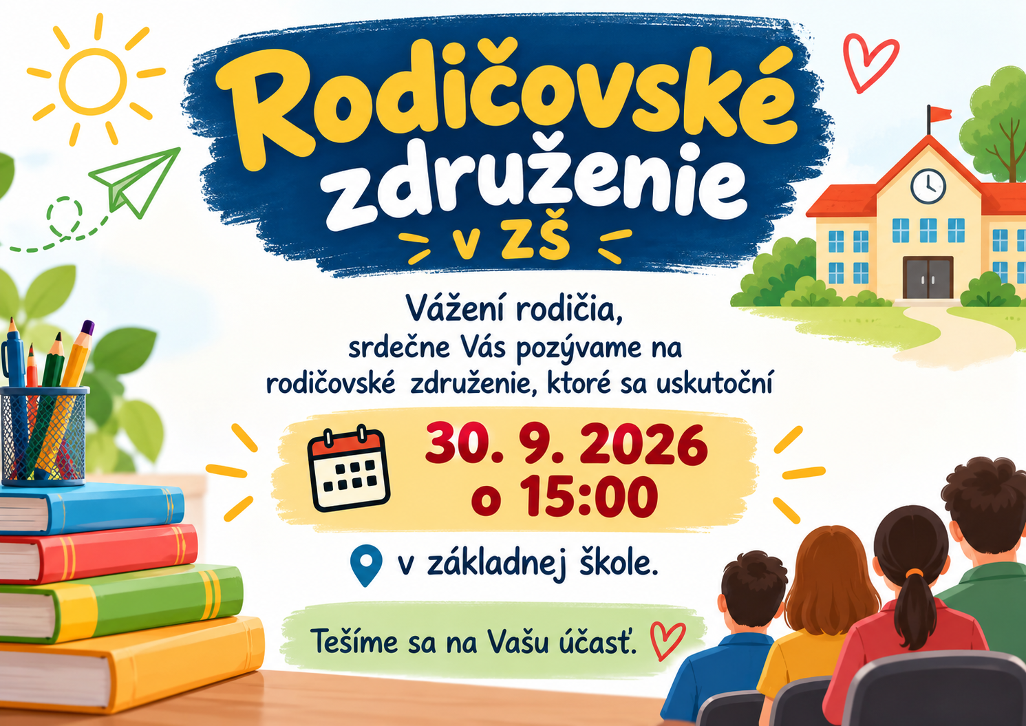 Rodičovské združenie v základnej škole (streda 15:00) - Zobraziť obrázok 1
