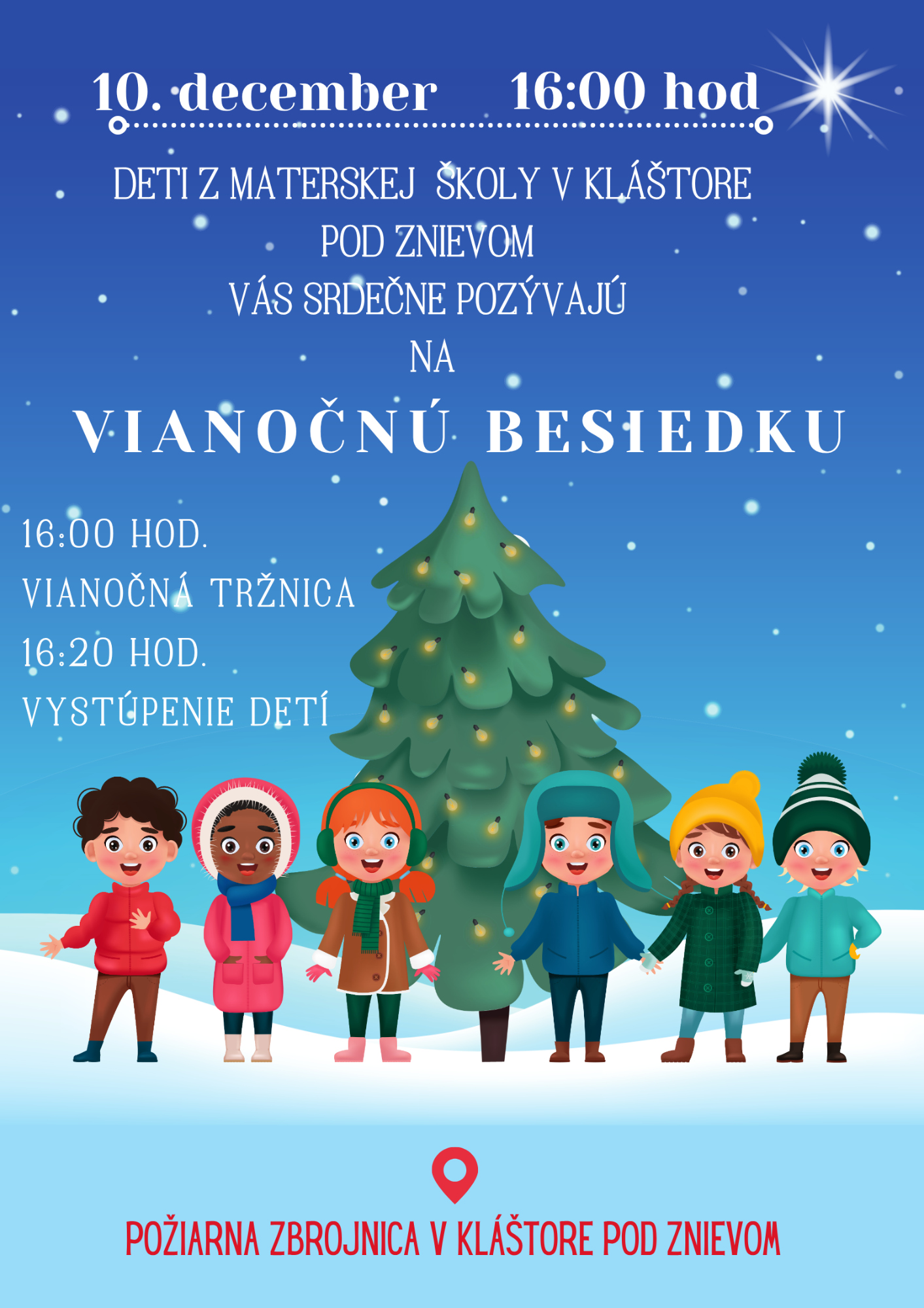 ZMENA- Vianočná besiedka sa uskutoční v stredu 10.12.2025 - Obrázok 1