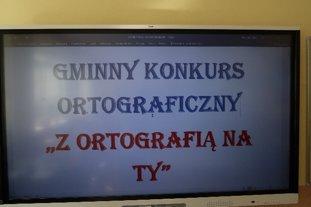 Gminny Konkurs Ortograficzny klas III „Z ortografią na Ty” - Obrazek 1