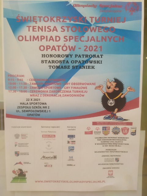 Świętokrzyski Turniej Tenisa Stołowego Olimpiad Specjalnych Opatów 22.10.2021 - Obrazek 1