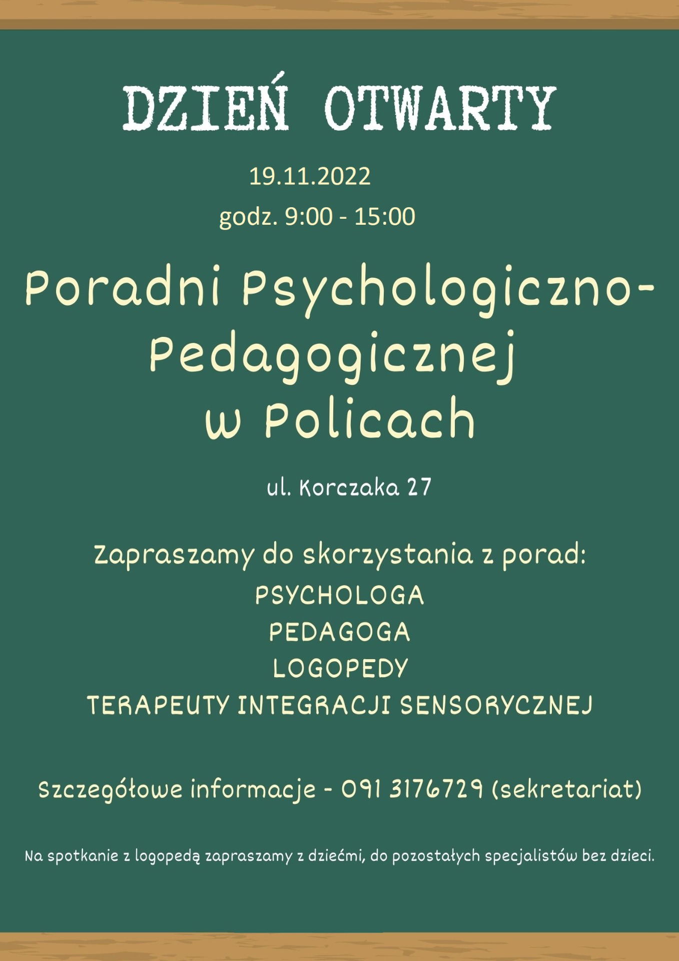 Dzień otwarty Poradni Psychologiczno-Pedagogicznej w Policach - Obrazek 1