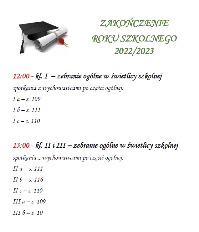 Zakończenie roku szkolnego 2022/2023 - 23 czerwca 2023 r.  - Obrazek 1