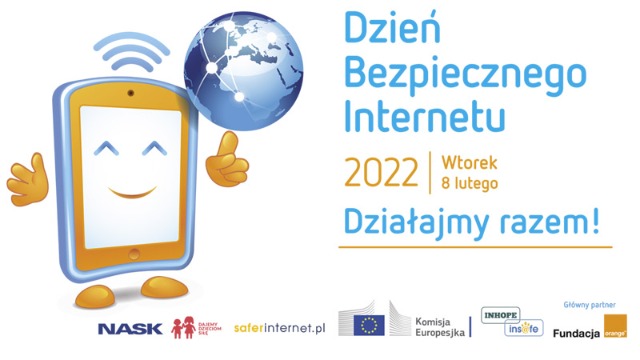 Plakat informujący o Dniu Bezpiecznego Internetu 