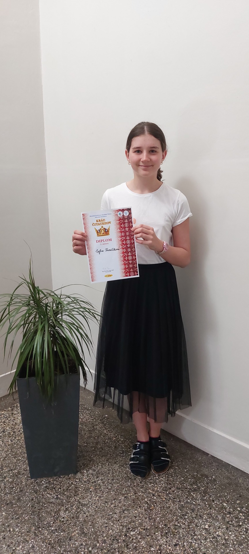 Sofia získala 2. miesto v súťaži Kráľ detských čitateľov