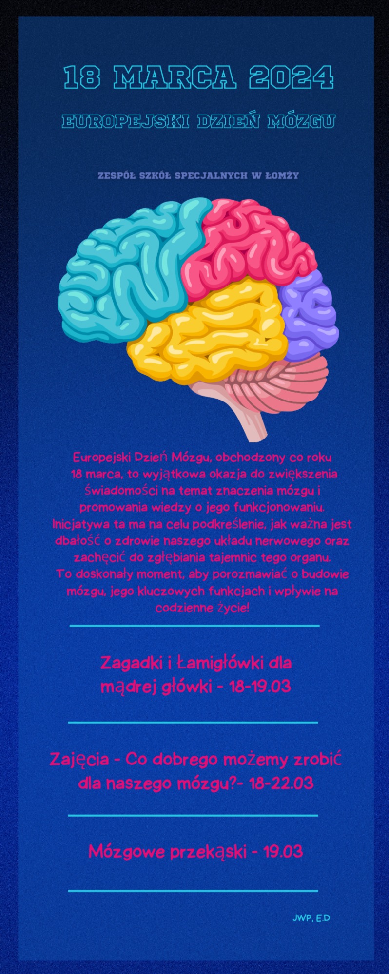 Plakat promujący Dzień Mózgu