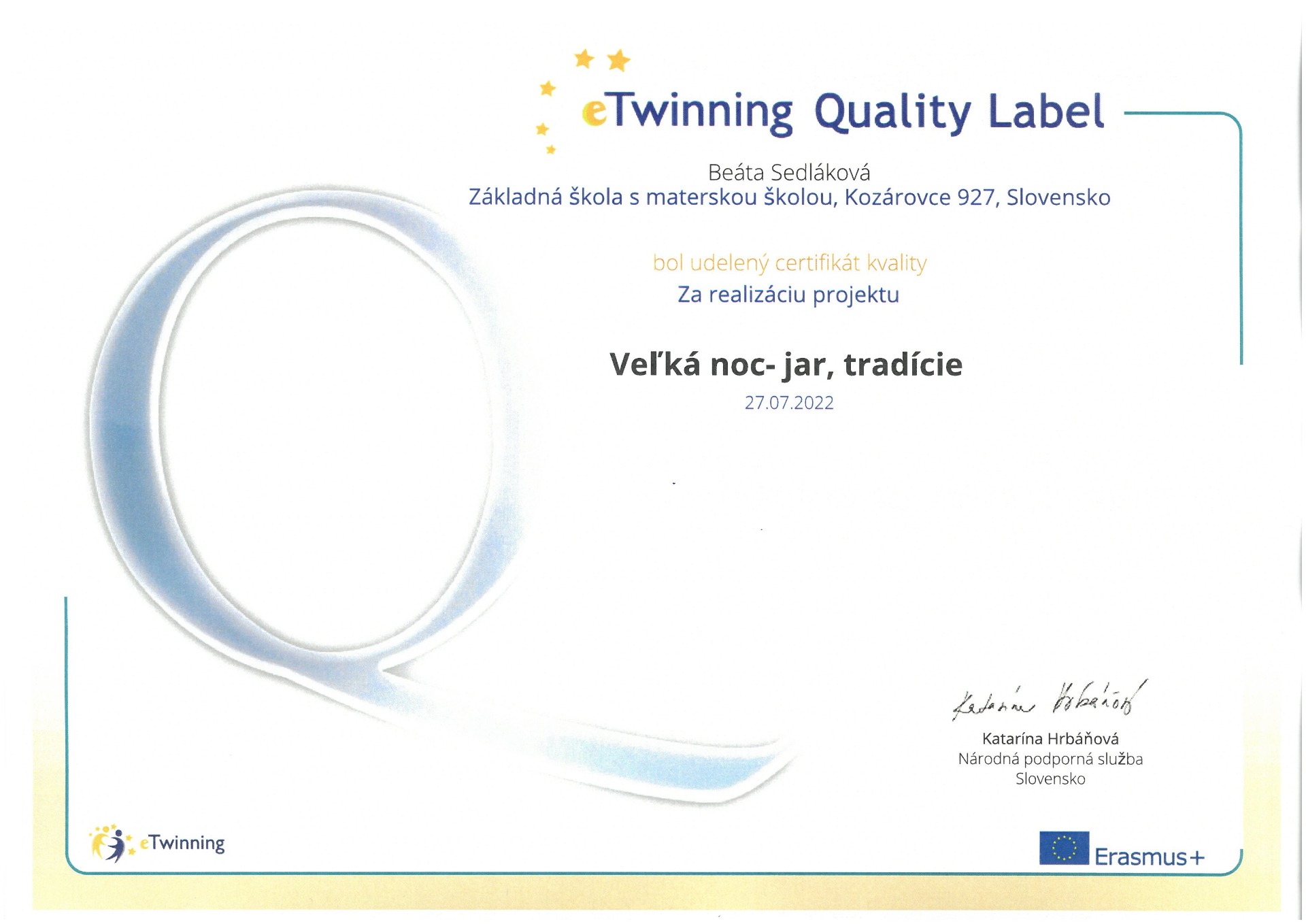 Certifikáty kvality za eTwinningové projekty - Obrázok 2