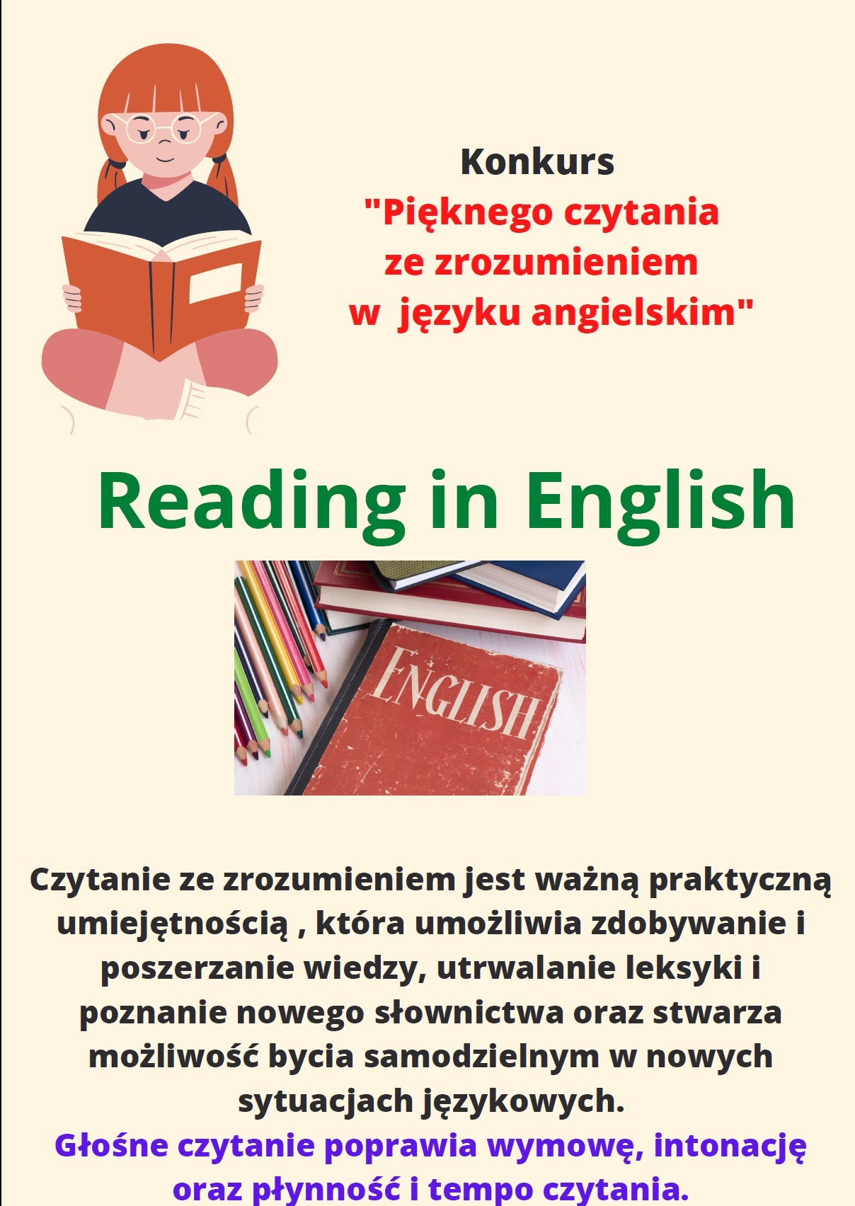 Konkurs "Pięknego czytania ze zrozumieniem w języku angielskim" - Obrazek 1