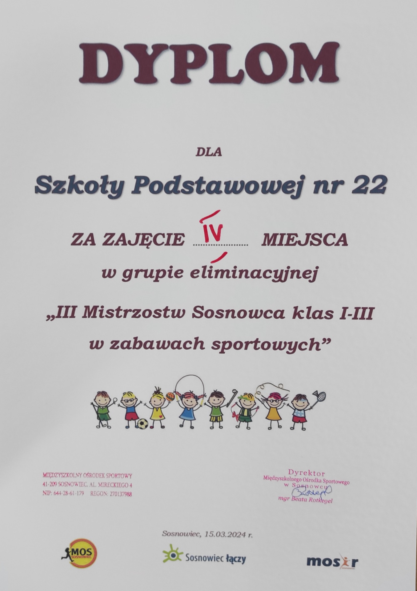 III Mistrzostwa Sosnowca w zabawach sportowych klas 1-3 - Obrazek 1