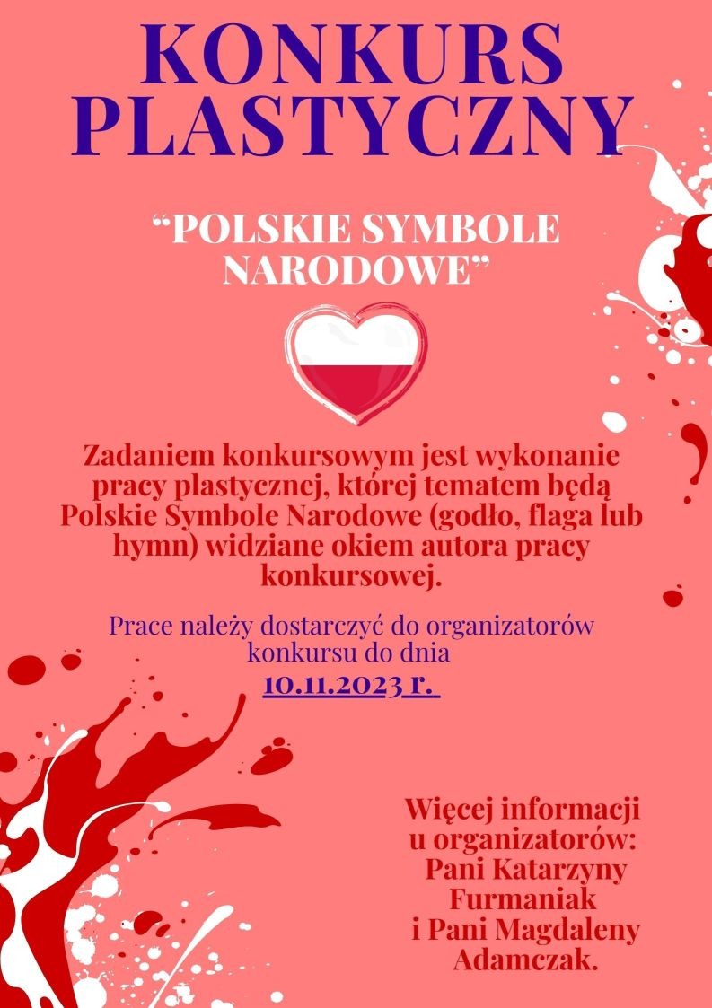 Polskie Symbole Narodowe - szkolny konkurs plastyczny - Obrazek 1
