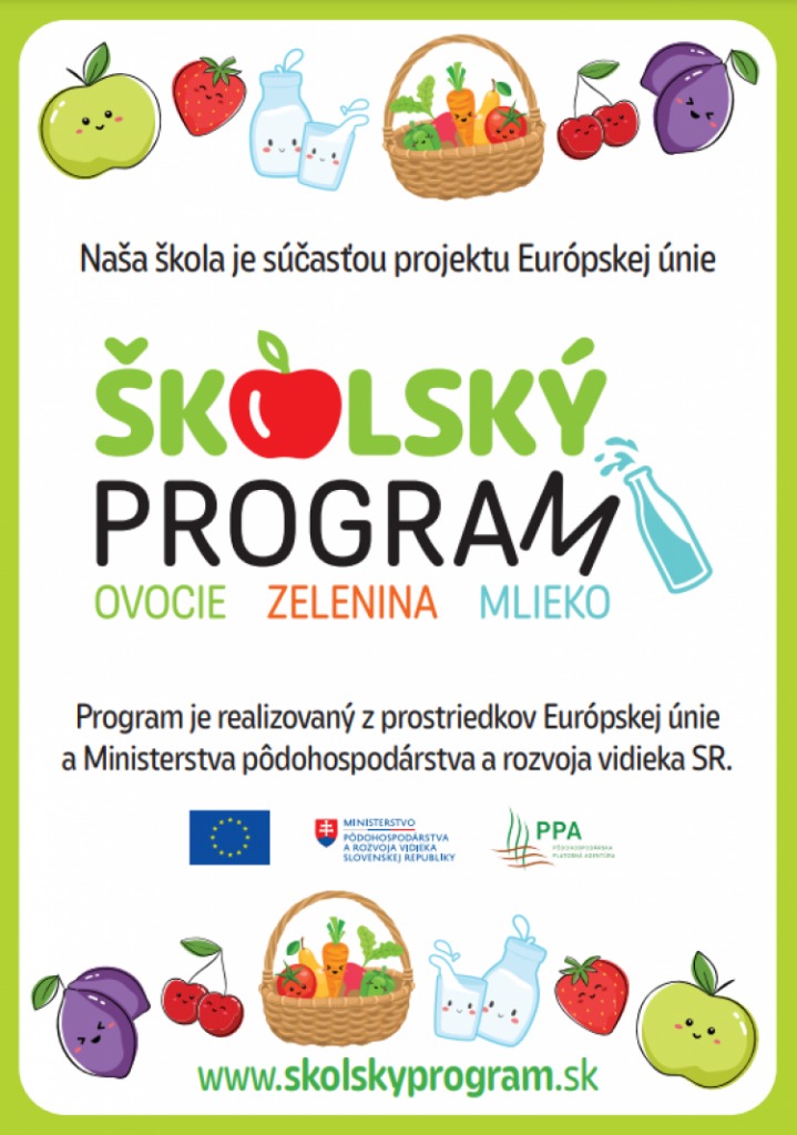 Školský projekt - Školský program - Ovocie, zelenina, mlieko - Obrázok 1