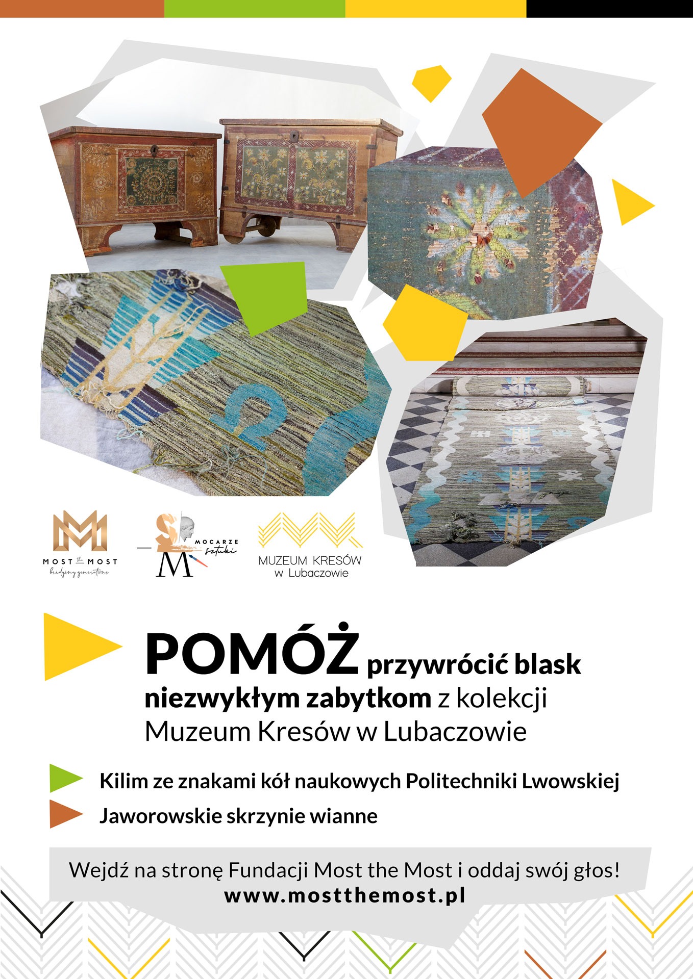 plakat Muzeum Kresów w Lubaczowie o kampanii "Mocarze sztuki"