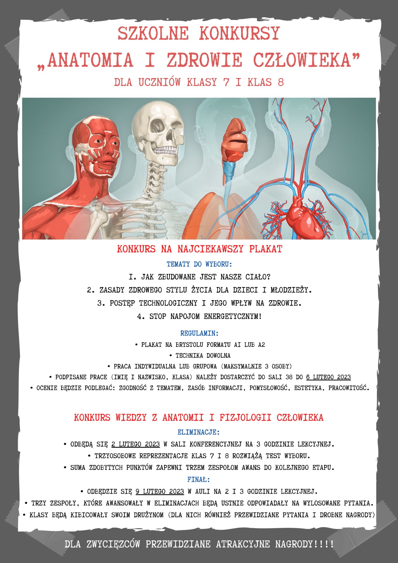 Szkolny konkurs „Anatomia i zdrowie człowieka” - Obrazek 1