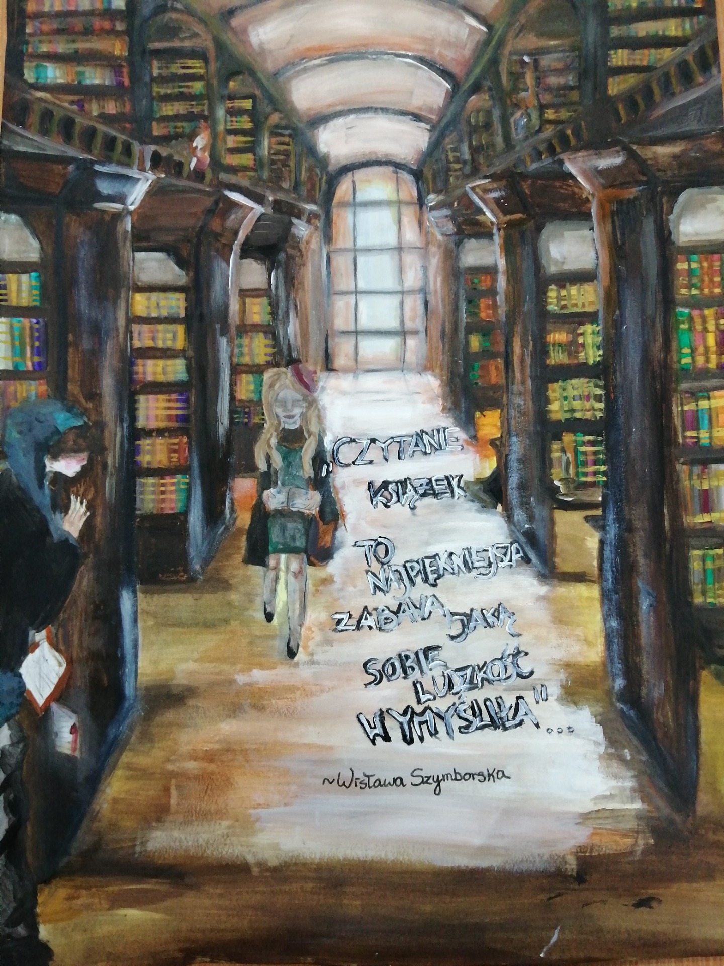 Sukces Laury Stańskiej ucz. kl. 4Bp w konkursie plastycznym „Plakat promujący bibliotekę” - Obrazek 1