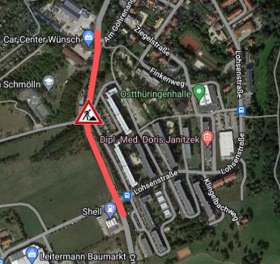 Wichtige Mitteilung: Vollsperrung der Crimmitschauer Straße in Schmölln - Bild 1
