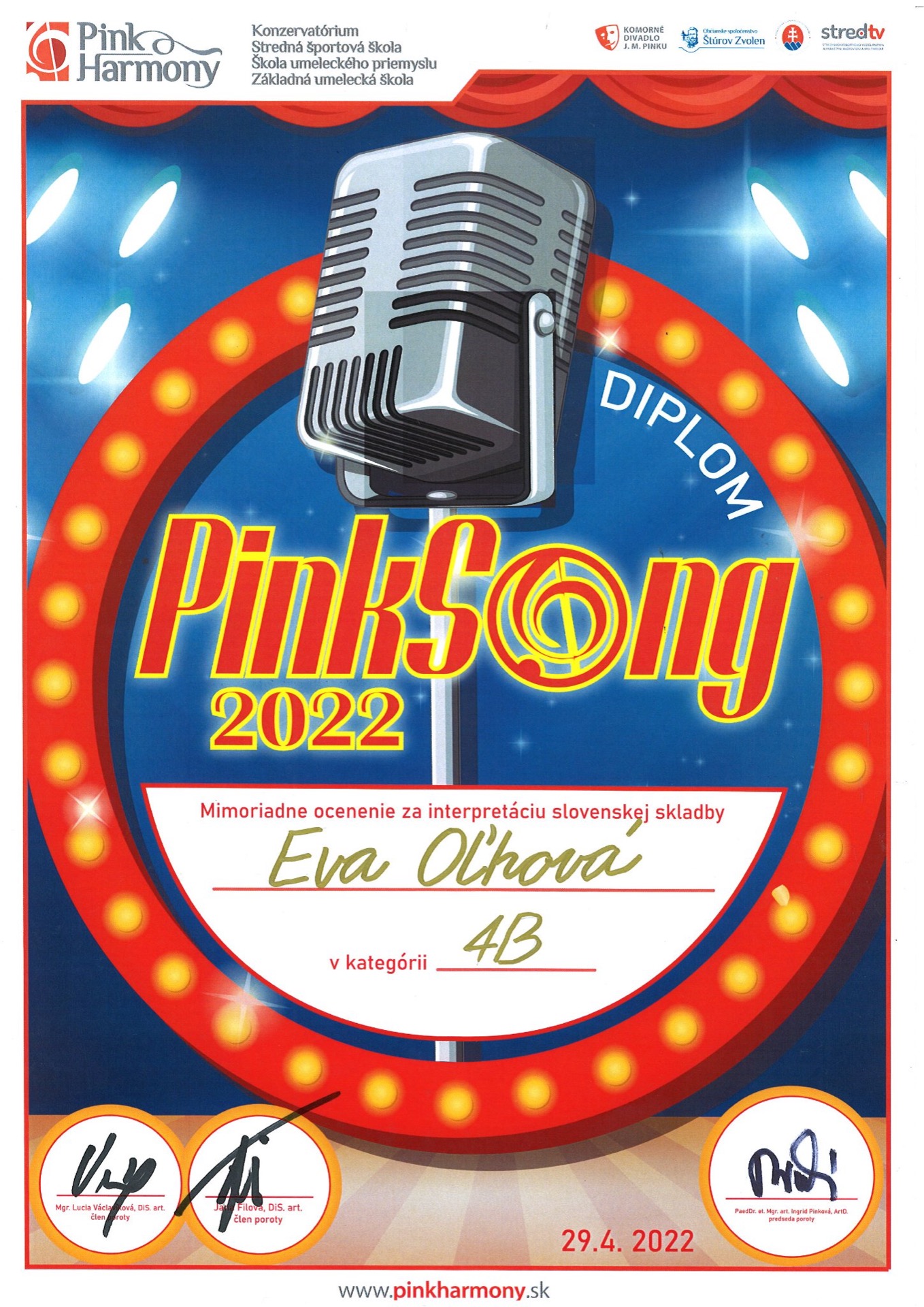 Súťaž v populárnom a muzikálovom speve PINK SONG - Obrázok 1